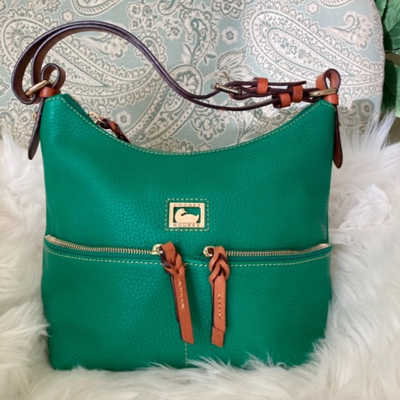 Dooney 🌵Cheery🌵green Pebble Alyssa Crossbody - Picture 2 of 10